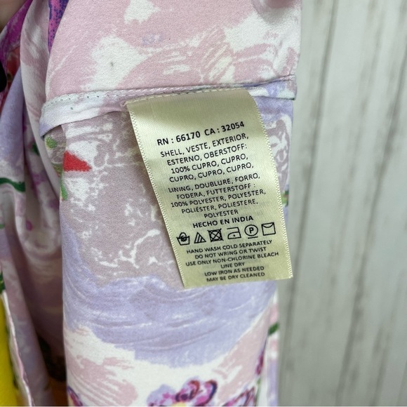 ANTHROPOLOGIE HD IN PARIS Dipped Chroma Swing Dress Floral Yellow size 0 - Picture 11 of 11